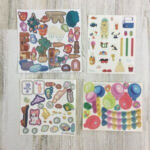 Bluey Lot of 4 STICKER Sheets Balloons Beach School Drawings NEW
